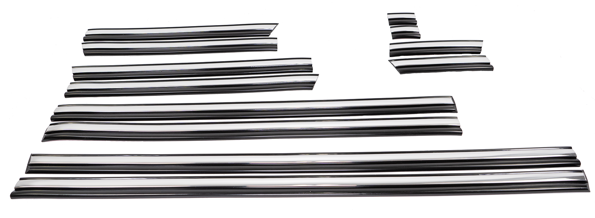 Chrome Body Molding Set - Black - 1992-1997 F-Series & Bronco