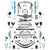 80-96 Bronco BILLET Stock Width 2.5" Shock Front & Rear Package (Long Travel)