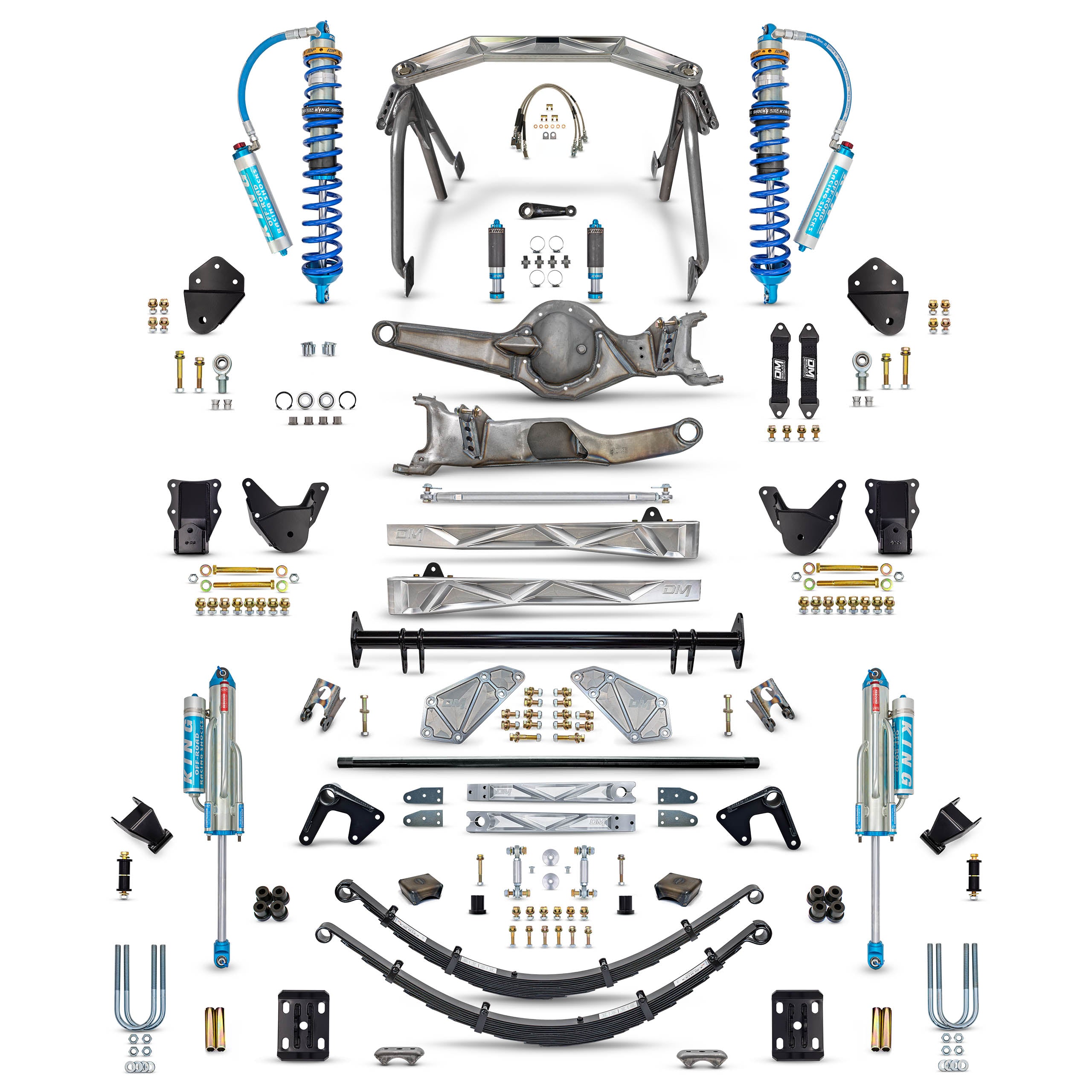 80-96 Bronco BILLET Stock Width 3.0" Shock Front & Rear Package (Long Travel)