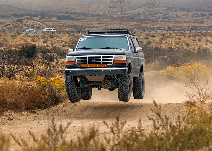 80-96 Bronco BILLET Stock Width 3.0" Shock Front & Rear Package (Long Travel)
