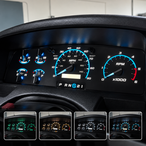 92-96 Cluster Faceplate Kit - Gas - F-Series