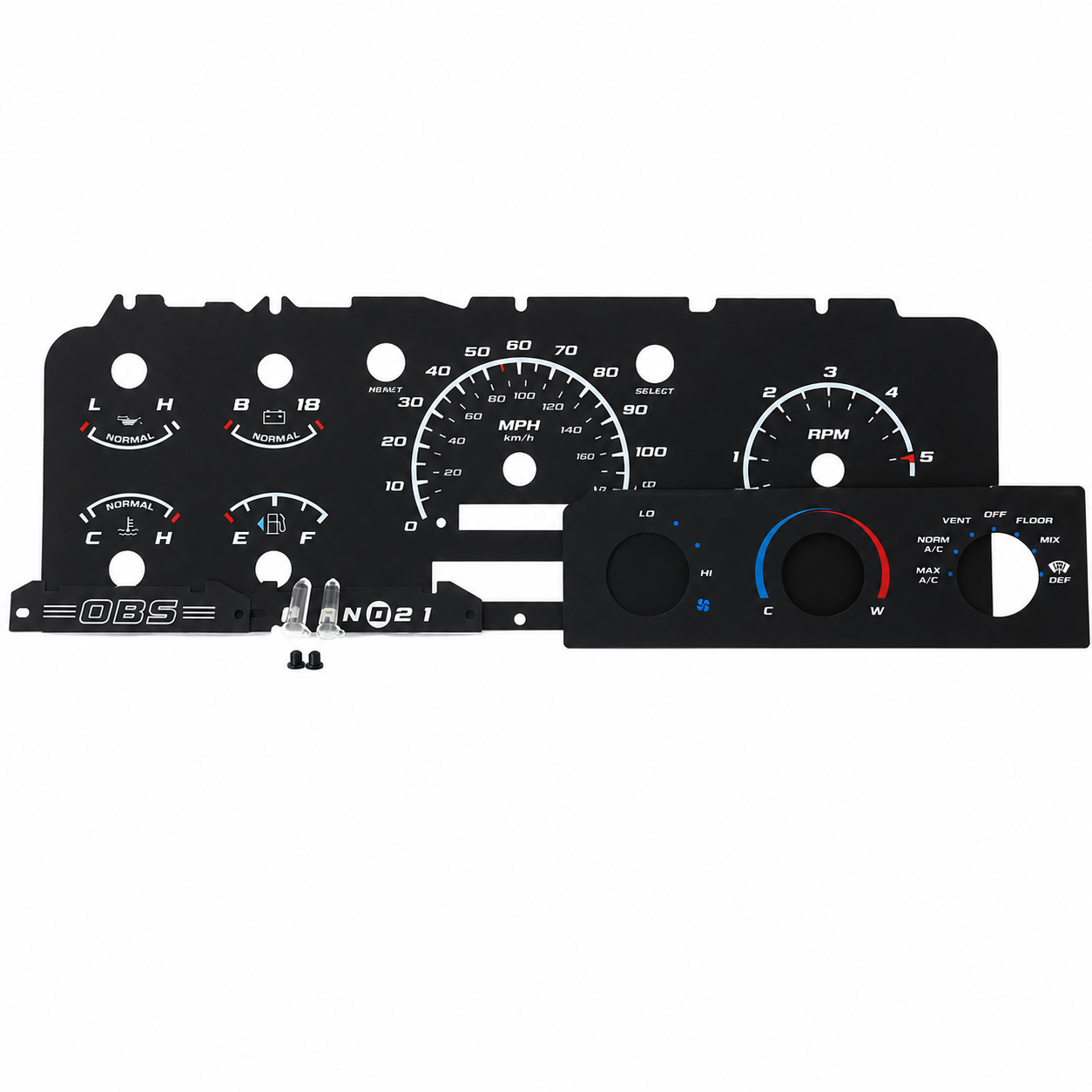 93-95 Cluster Faceplate Kit - Lightning