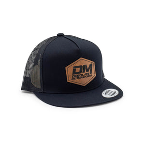 Black Leather Patch Hat