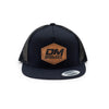 Black Leather Patch Hat