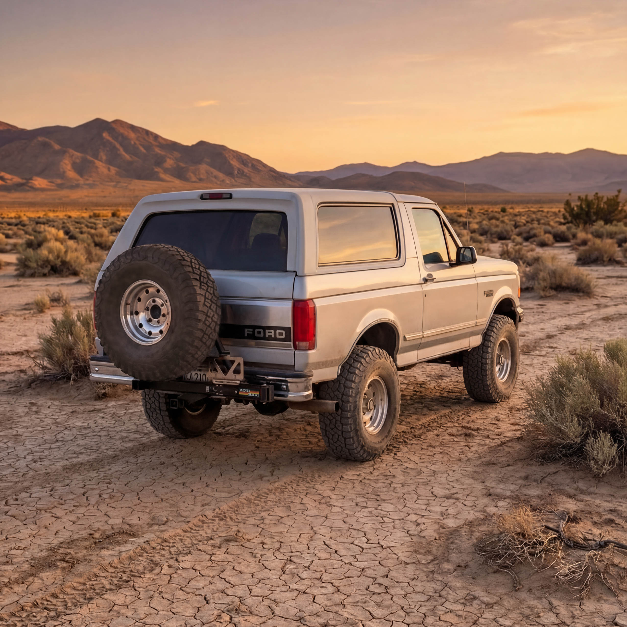 UltraSwing® Mega-Fit DESOLATE MOTORSPORTS SPEC High Clearance Spare Tire Hitch Mount