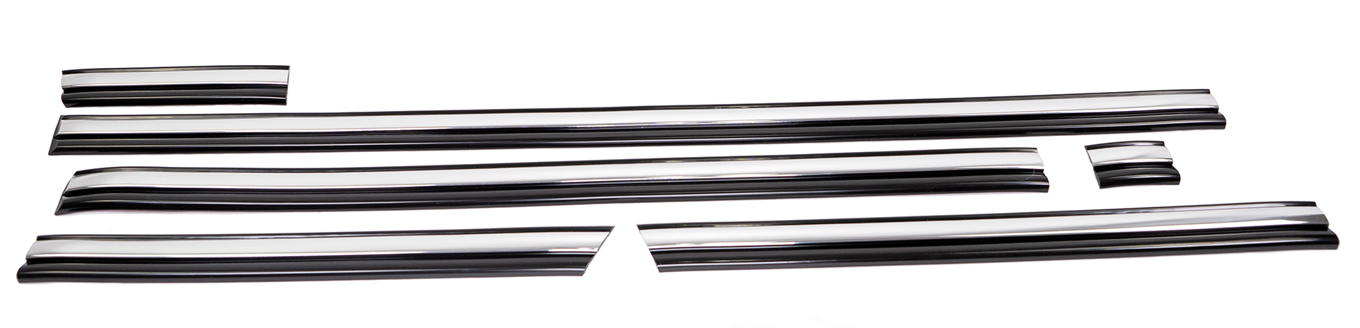 Chrome Body Molding Set - Black - 1992-1997 F-Series & Bronco