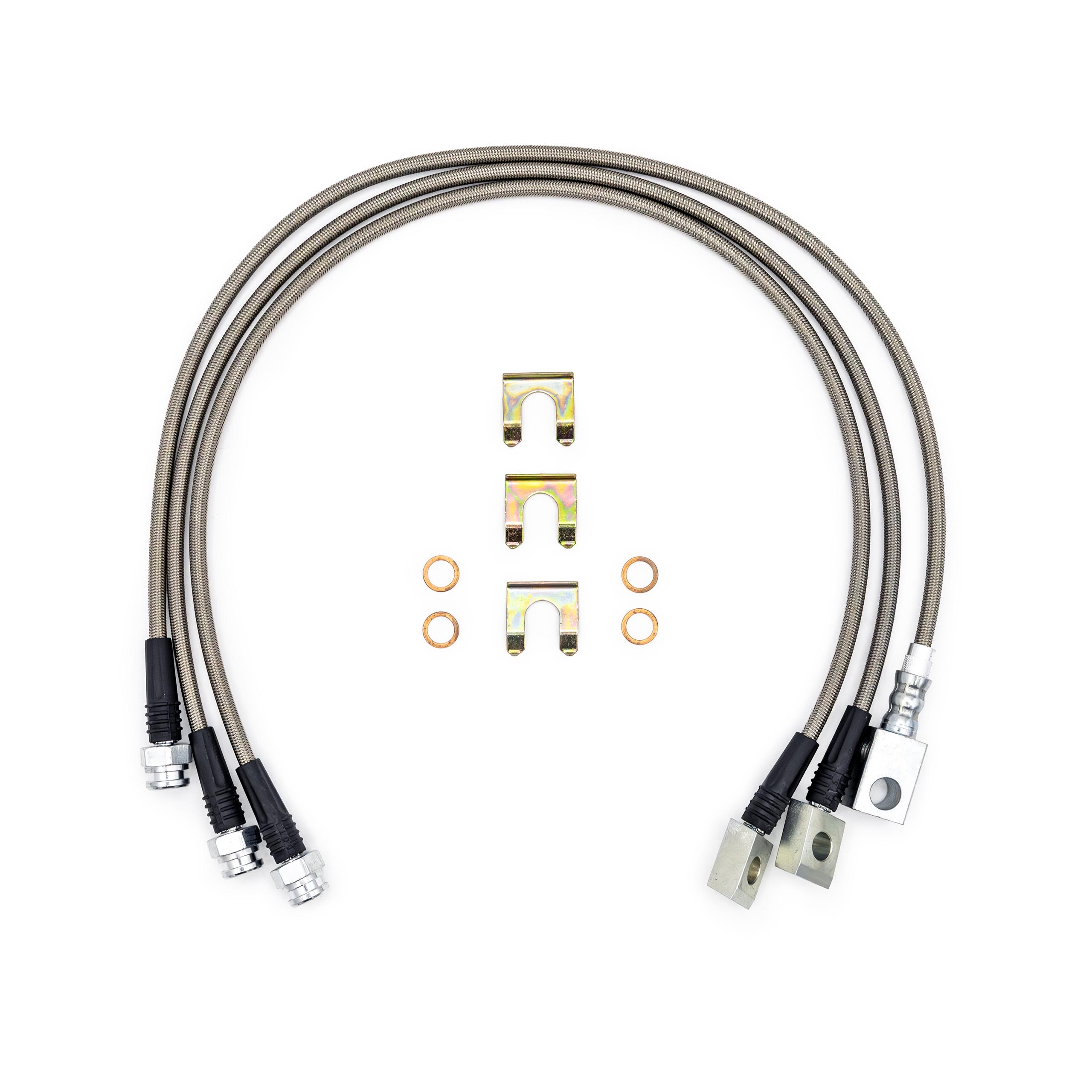 80-96 Bronco / F150 Front and Rear Extended Stainless Brake Line Kit