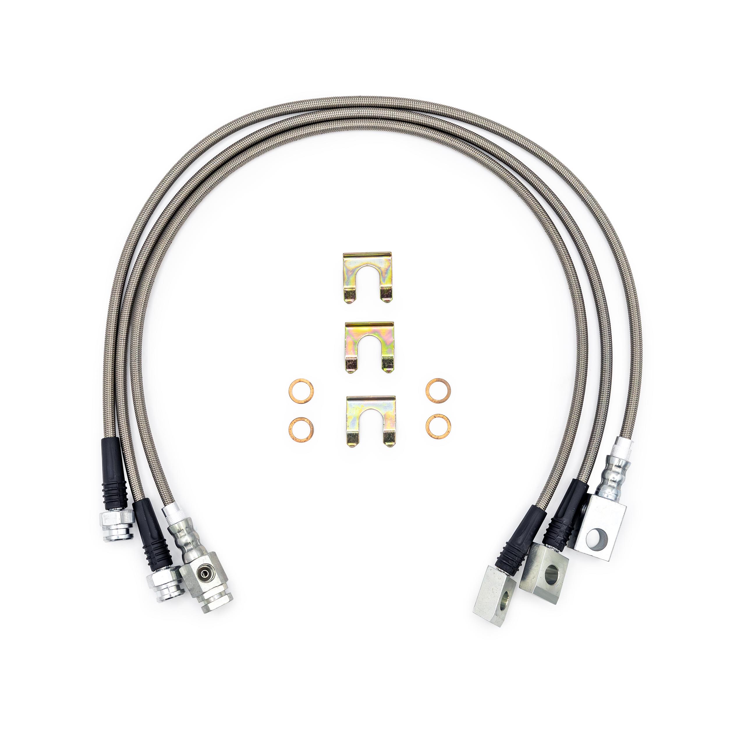 80-96 Bronco / F150 Front and Rear Extended Stainless Brake Line Kit