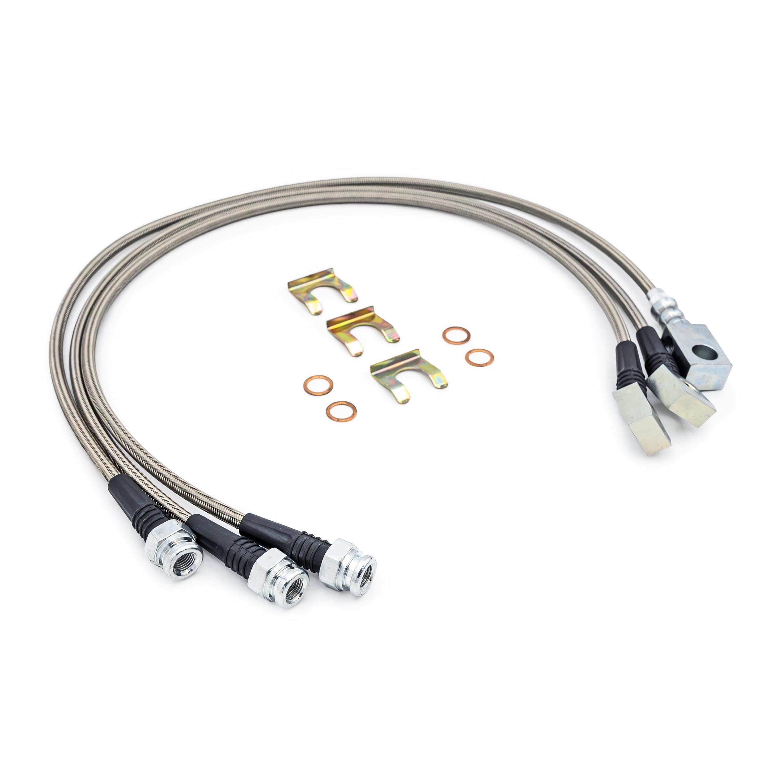 80-96 Bronco / F150 Front and Rear Extended Stainless Brake Line Kit