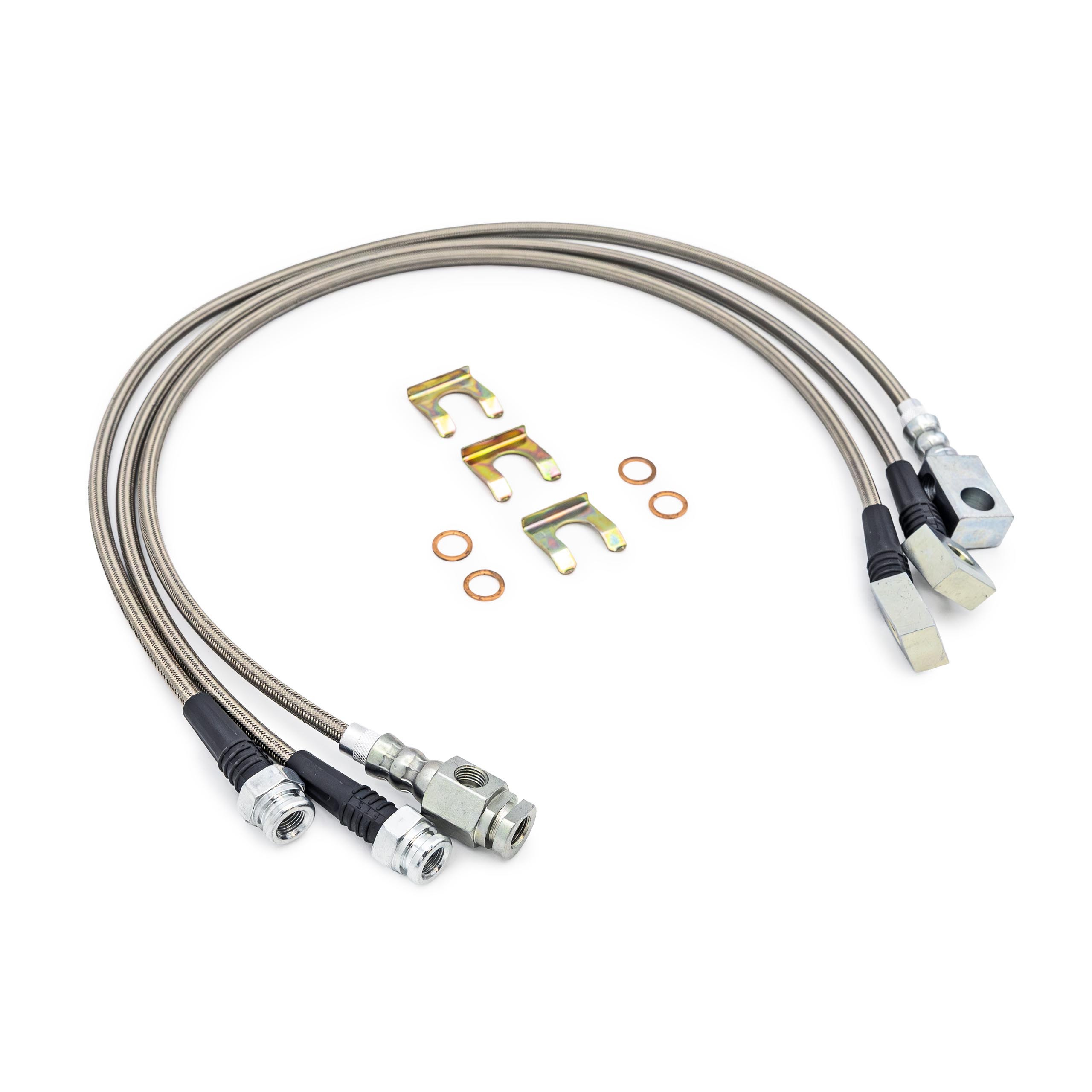 80-96 Bronco / F150 Front and Rear Extended Stainless Brake Line Kit