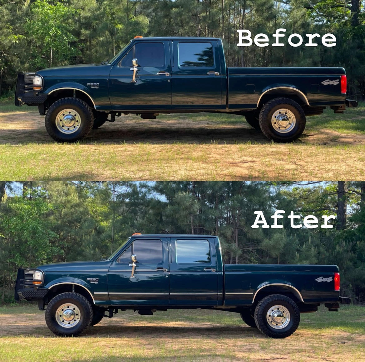 Chrome Body Molding Set - Black - 1992-1997 F-Series & Bronco