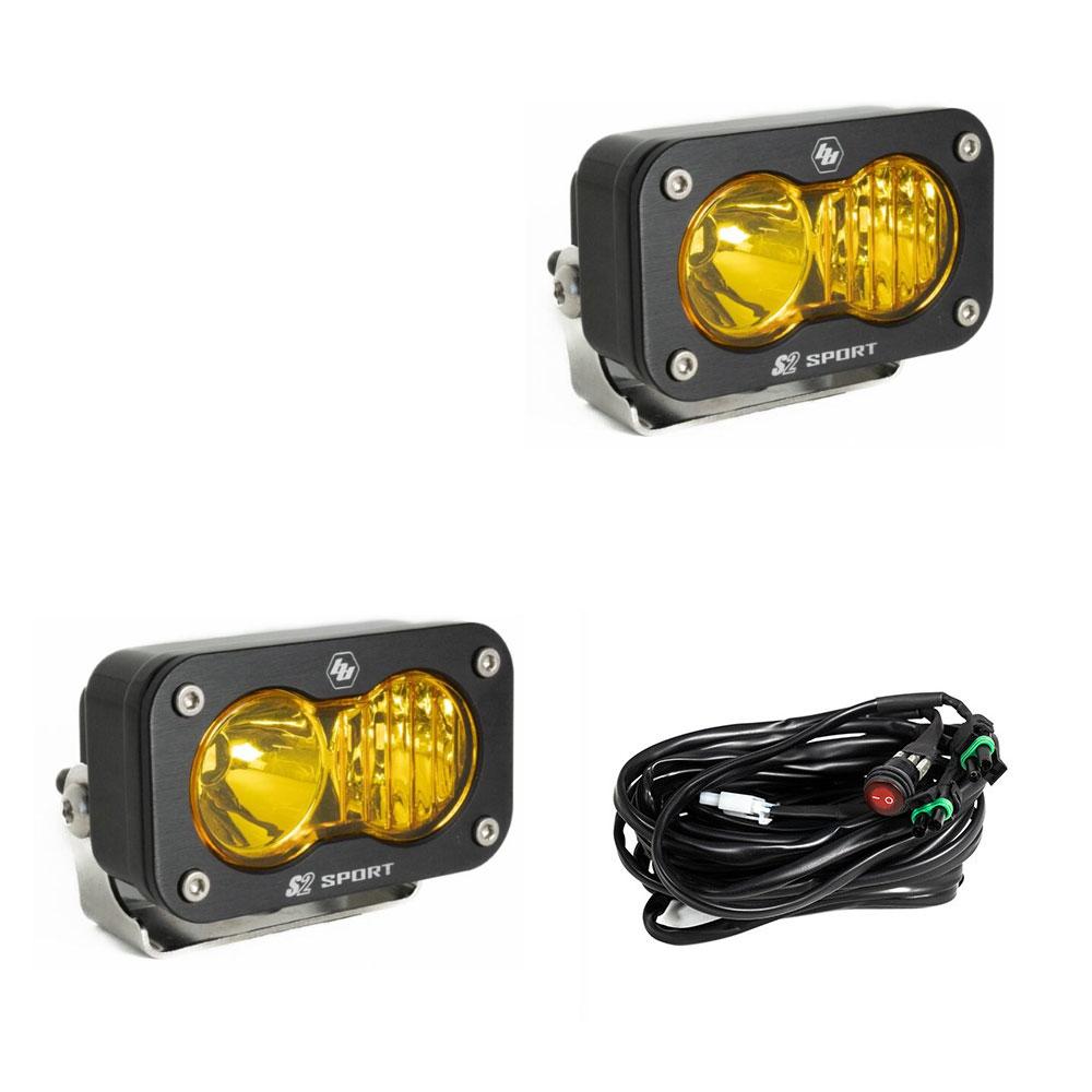 Baja Designs S2 Sport Black LED Auxiliary Light Pods - PAIR