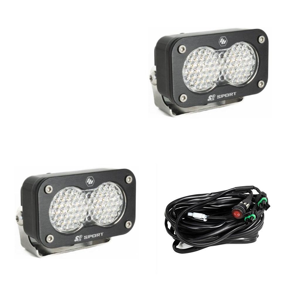 Baja Designs S2 Sport Black LED Auxiliary Light Pods - PAIR