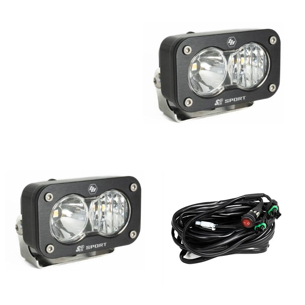 Baja Designs S2 Sport Black LED Auxiliary Light Pods - PAIR