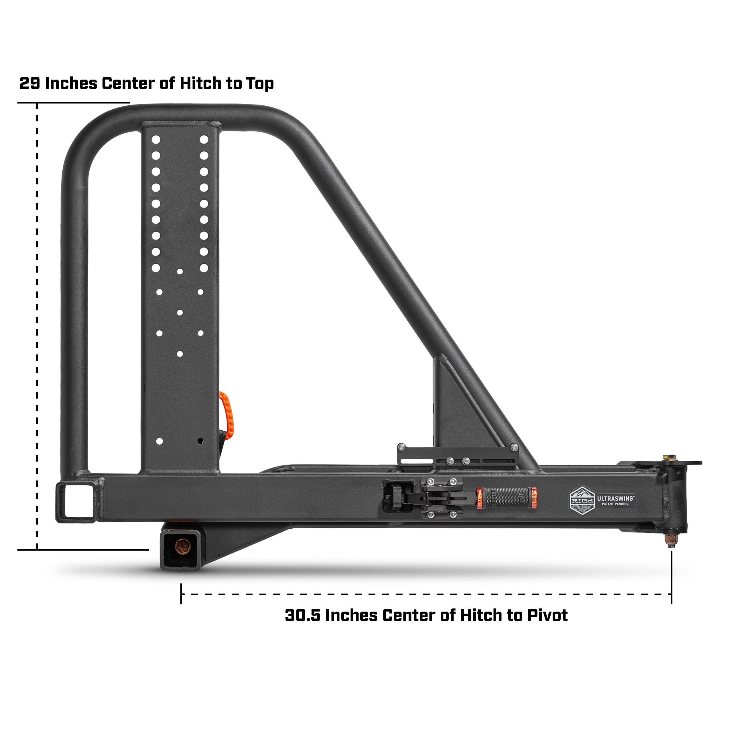 UltraSwing® Mega-Fit DESOLATE MOTORSPORTS SPEC High Clearance Spare Tire Hitch Mount